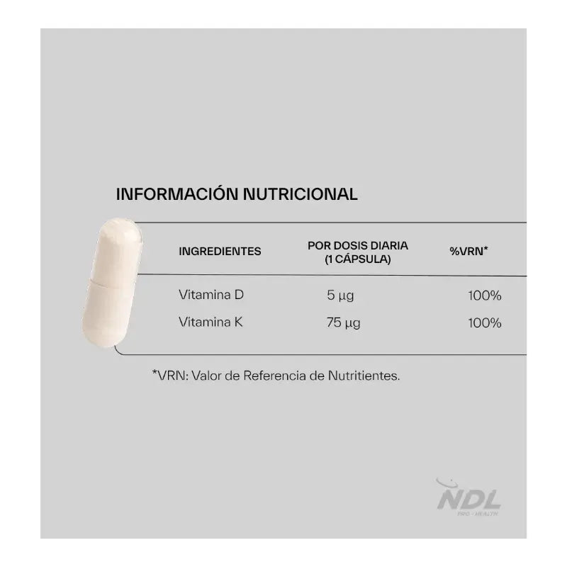 Ndl Pro-Health  Vitamin D3 und K2, 90 Kapseln