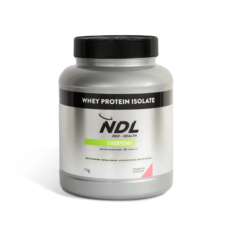 Ndl Pro-Gesundheit Molkenprotein-Isolat - Protein-Isolat, Erdbeer-Sensation, 1 kg