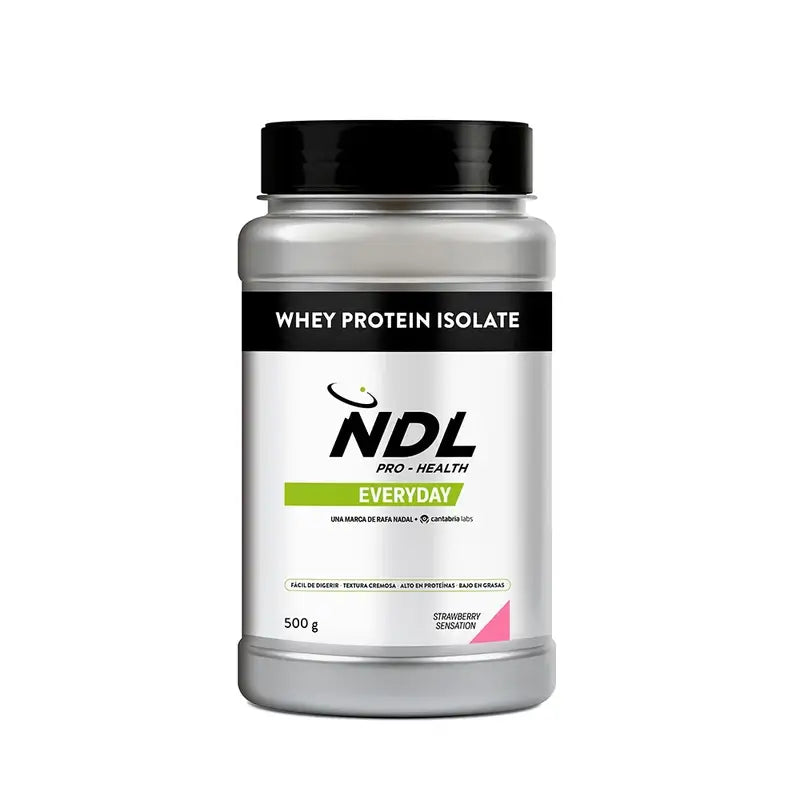 Ndl Pro-Gesundheit Molkenprotein-Isolat - Isoliertes Protein, Erdbeere Sensation , 500 g