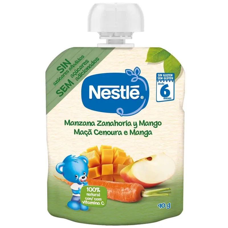 Nestlé Apfel, Karotte und Mango Sachet, 90 g