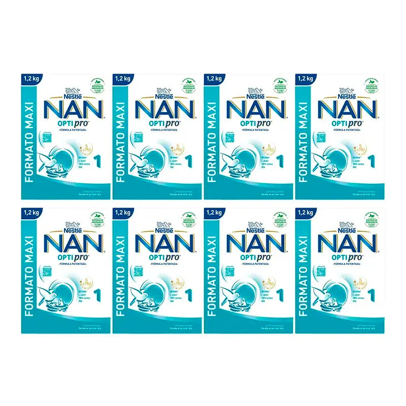 Nestlé Nan Optipro 1 Starter-Milch, 8X1200 g