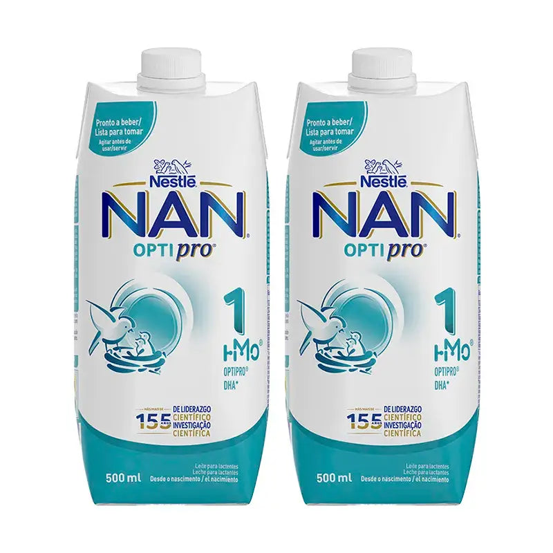 Nestlé Nan Optipro 1 Flüssigkeit, 2X500 ml