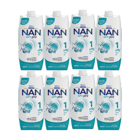 Nestlé Nan Optipro 1 Flüssigkeit, 8X500 ml