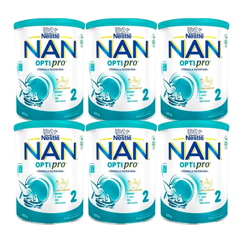 Nestlé Nan Optipro 2 Formula Milch, 6 x 800g