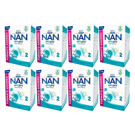 Nestlé Nan Optipro 2 Milchnahrung, 8X1200g