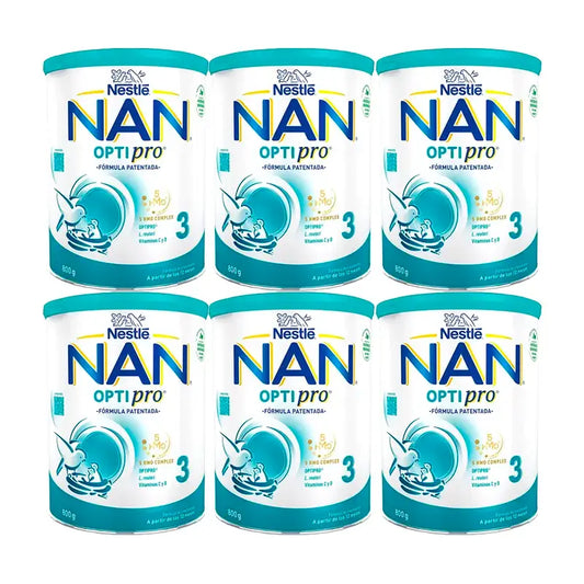 Nestlé Nan Optipro 3 Aufwuchsmilch, 6x800 g
