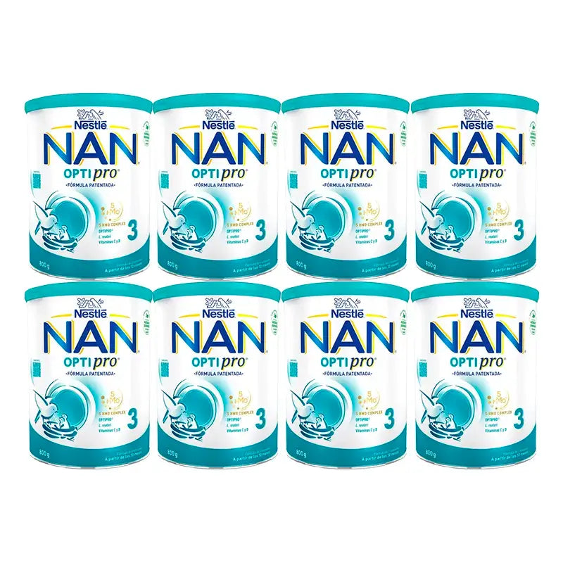Nestlé Nan Optipro 3 Milch für Kleinkinder, 8X800g