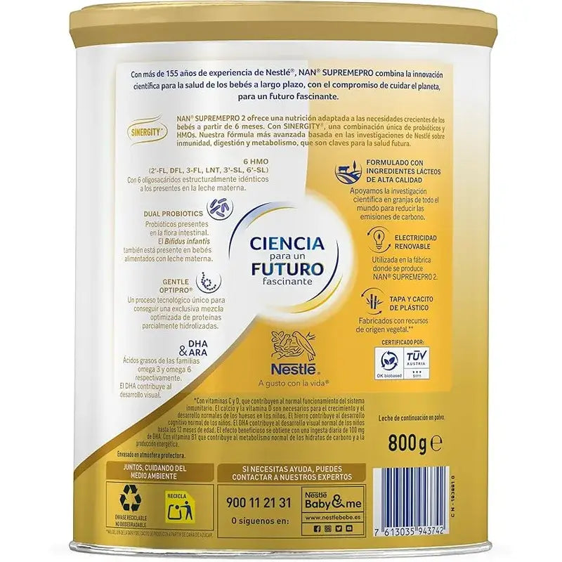 Nestlé Nan Supreme Pro 2 Milchnahrung, 12X800 g