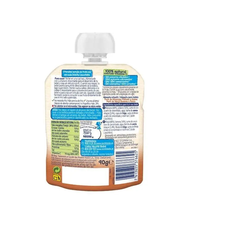 Nestlé Sachet Apfel, Banane & Haferflocken, 90g