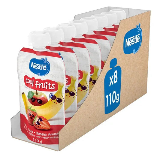 NESTLÉ Pack Purée Cool Fruits Sachet , 110g x 8 Stück