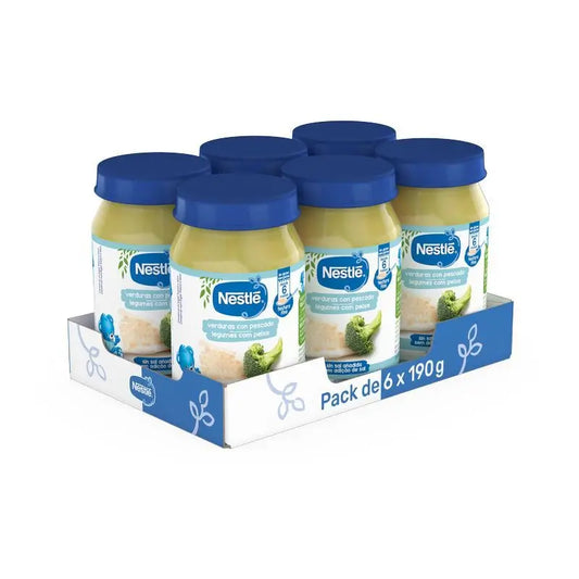 NESTLÉ Pack Pikante Gemüse- und Fischgläser , 190g x 6 Stück