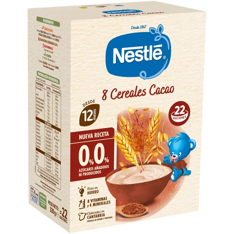 Nestlé 8-Korn-Brei 0 % Kakao, 330 g
