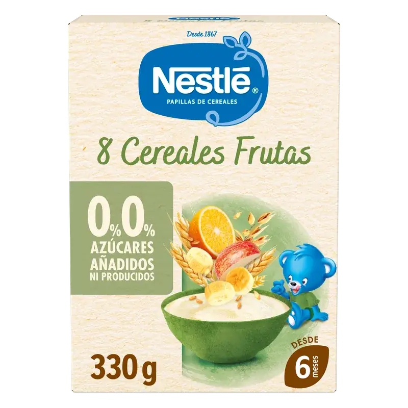 Nestlé Getreidebrei mit 8 Getreidesorten, 0 % Obst, 330 g
