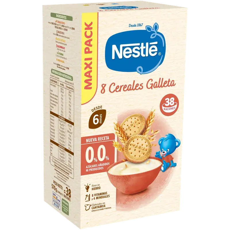 Nestlé 8-Korn-Breie 0 % Keks, 570 g