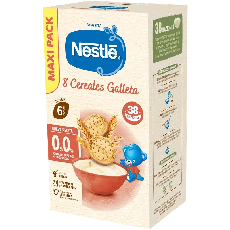 Nestlé 8-Korn-Breie 0 % Keks, 570 g