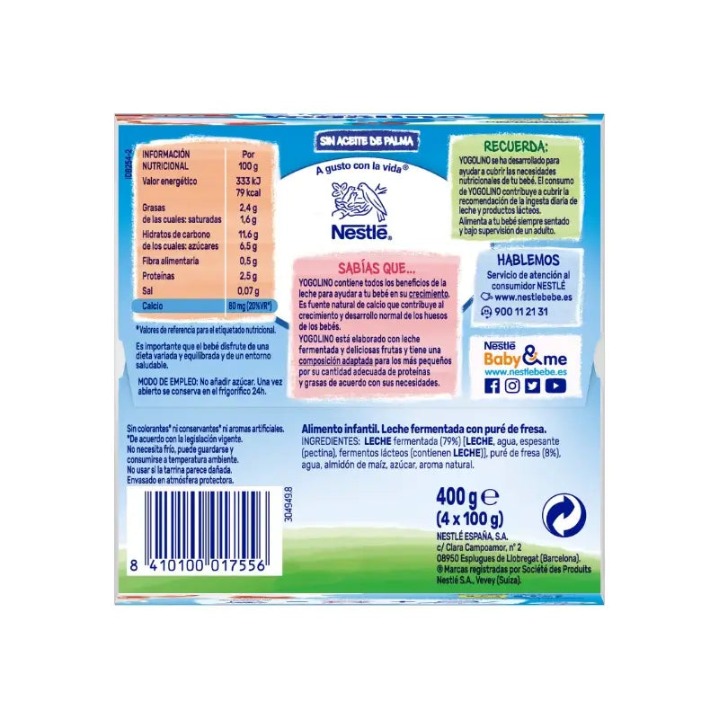 Nestlé Yogolino Erdbeere, 4X100 g
