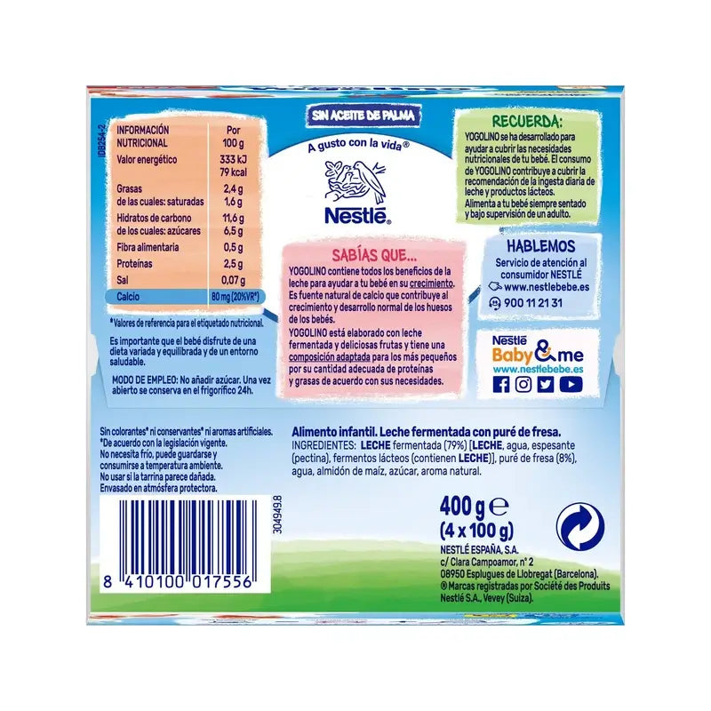 Nestlé Yogolino Erdbeere, 4X100 g