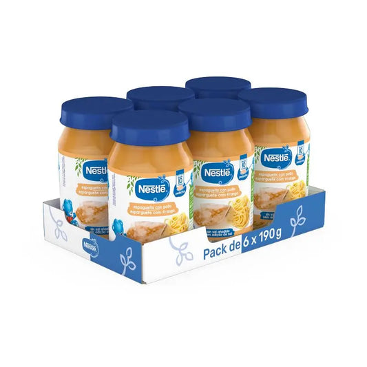 Nestlé Pikante Hähnchen-Spaghetti im Glas, 190g x 6 Stück