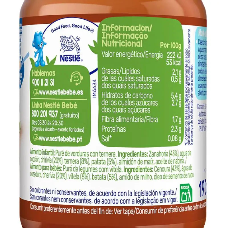 Nestlé Savoury Rindfleisch Savoury Garden Glas, 190g x 6 Stück