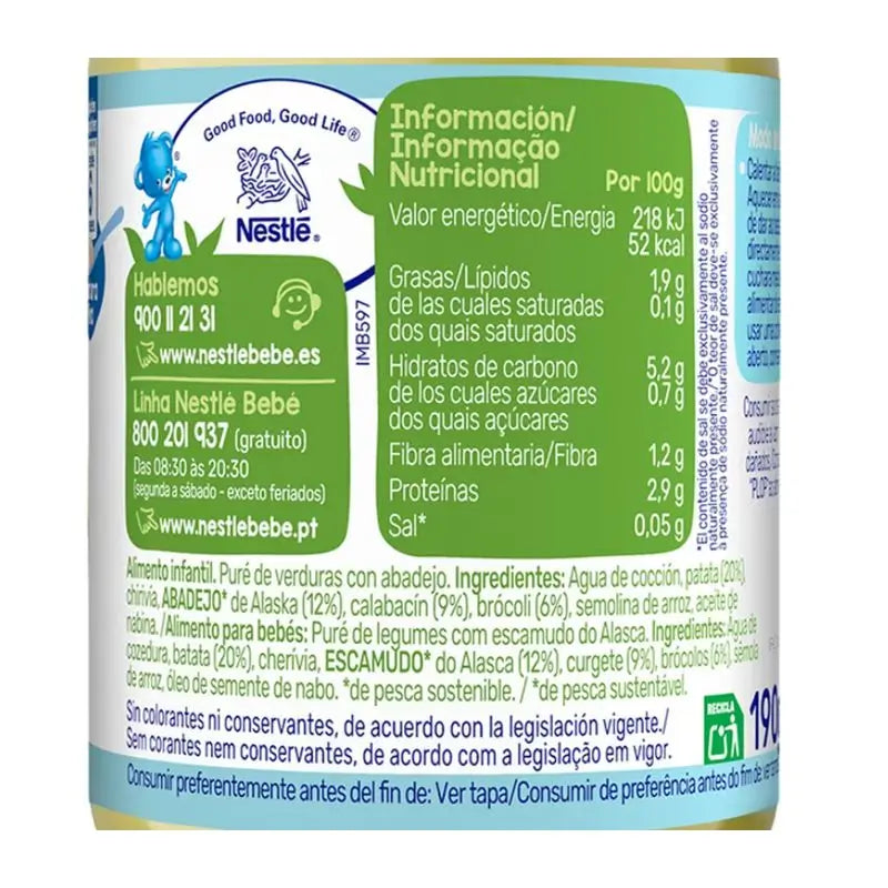 Nestlé Pikante Gemüse-Fischgläser , 190g