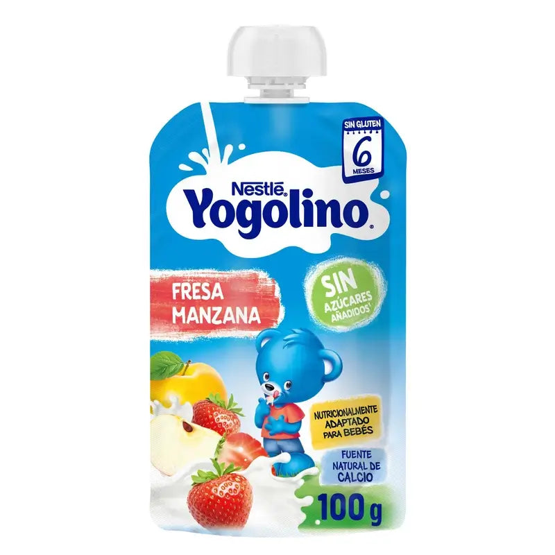 Yogolino Erdbeer-Apfel Sachet ungesüßt, 100g
