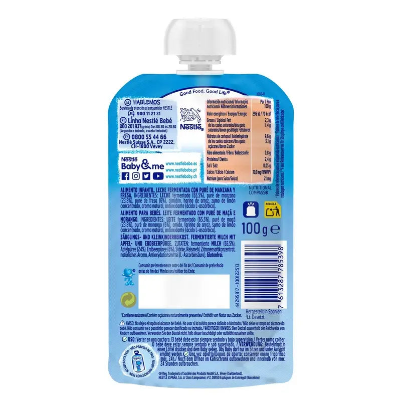 Yogolino Erdbeer-Apfel Sachet ungesüßt, 100g