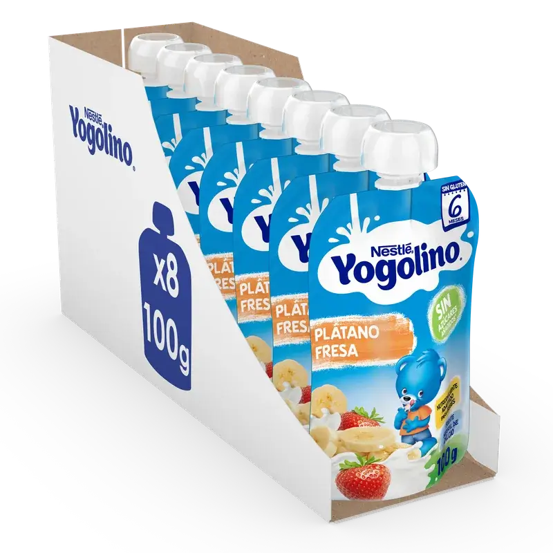 Yogolino Erdbeere und Banane ohne Zucker, 100 g