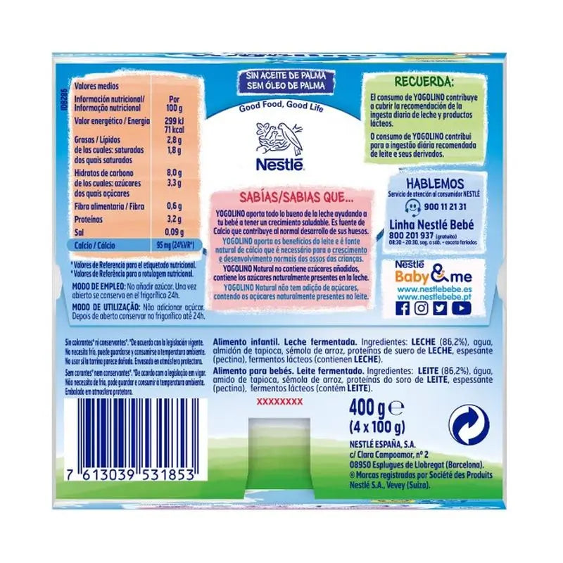 Nestlé Yogolino Natürlich, 4X100 g