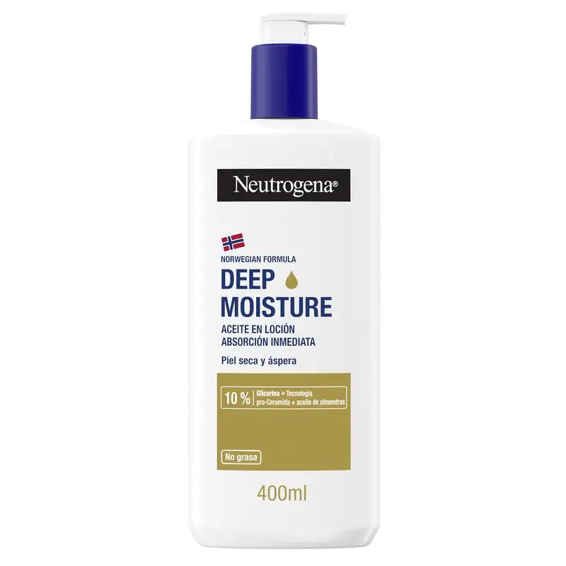 Neutrogena feuchtigkeitsspendende Körpercreme mit Mandelöl, 400 ml