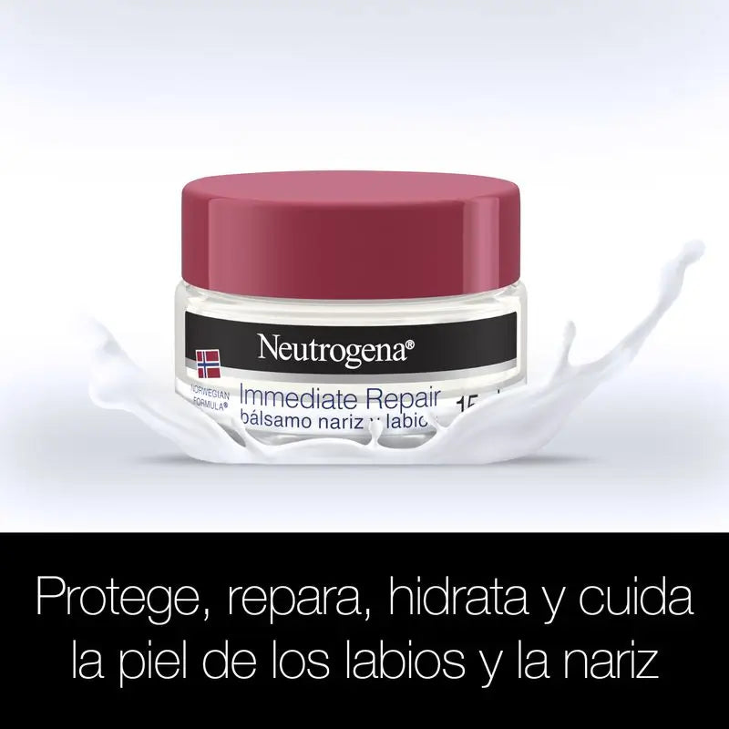 Neutrogena, Nasen- & Lippenbalsam, norwegische Formel, feuchtigkeitsspendende & reparierende Creme, schnell einziehend, 15 ml