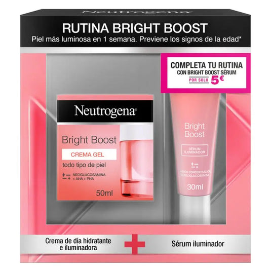 Neutrogena Bright Boost Pack Tagescreme Gel 50ml + Gesichtsserum 30ml