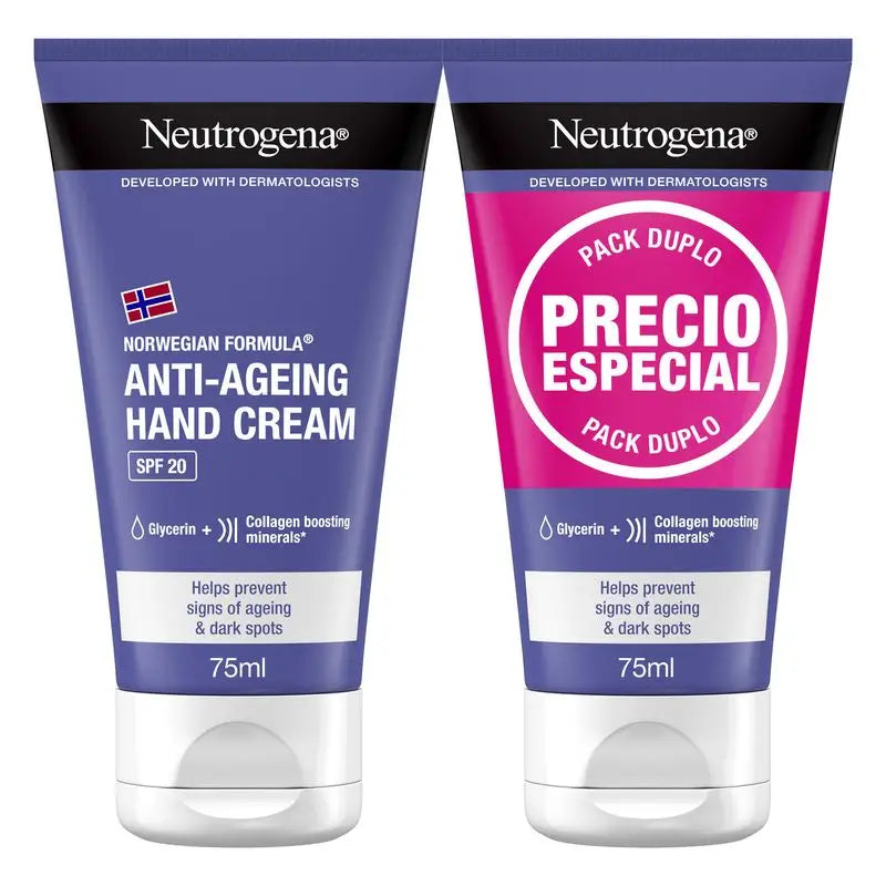 Neutrogena Anti-Ageing Handcreme SPF20, 2 x 75 ml