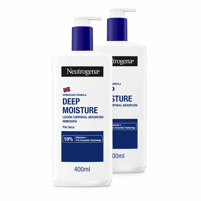 Neutrogena Feuchtigkeitscreme für trockene Haut, 2er-Pack à 400 ml