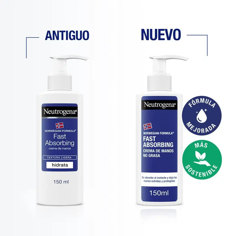 Neutrogena Schnell einziehende Handcreme Leichte Textur, 150 ml