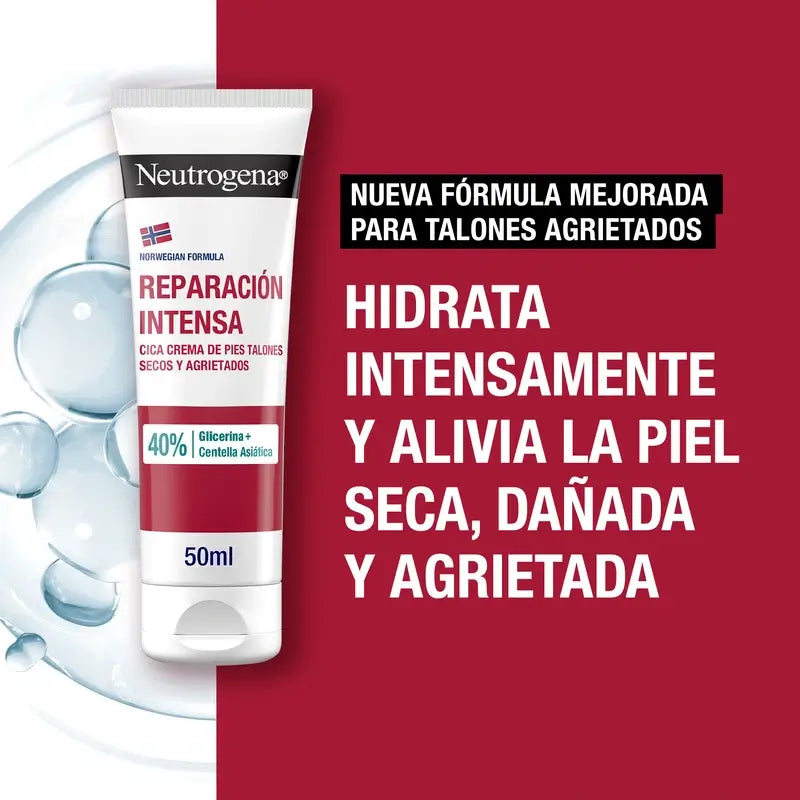 Neutrogena Rissige Ferse Fußcreme CICA, 50 ml