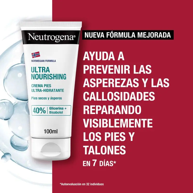 Neutrogena Ultra Moisturising Foot Cream Trockene & raue Füße, 2 X 100 ml Packung