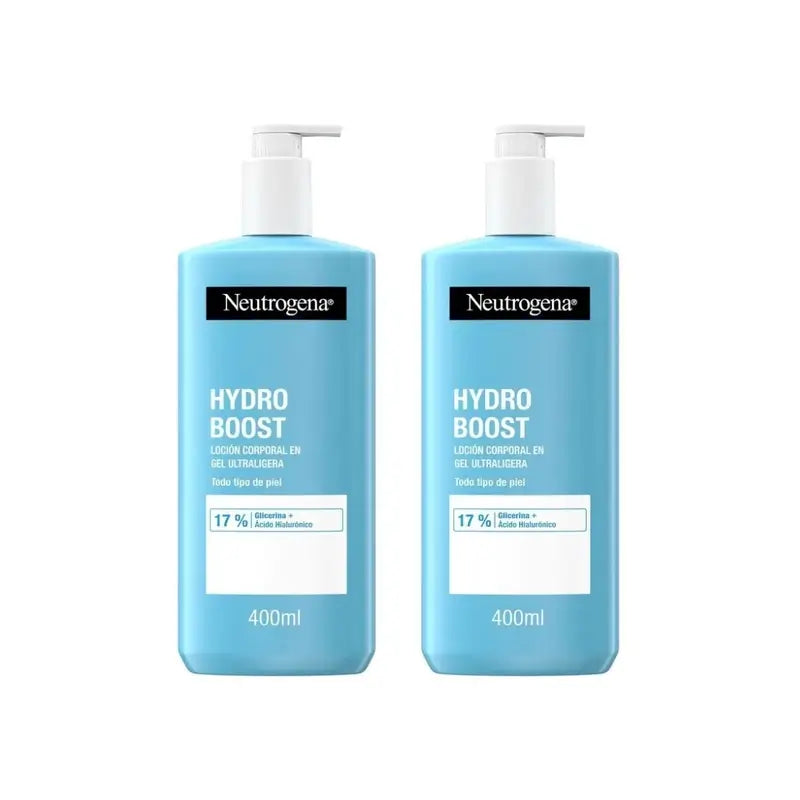 Neutrogena Hydro-Boost-Ultra-Licht feuchtigkeitsspendende Körper-Gel-Creme, 2X400 Ml
