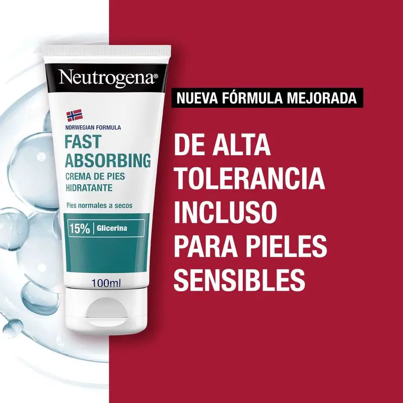 Neutrogena sofortige Absorption feuchtigkeitsspendende Fußcreme, 100ml