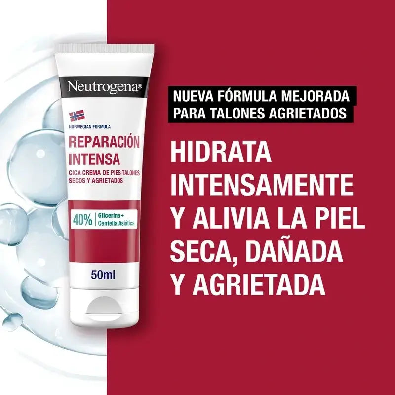 Neutrogena Intensive Reparatur Cica rissige Ferse Fußcreme, 2X50 Ml