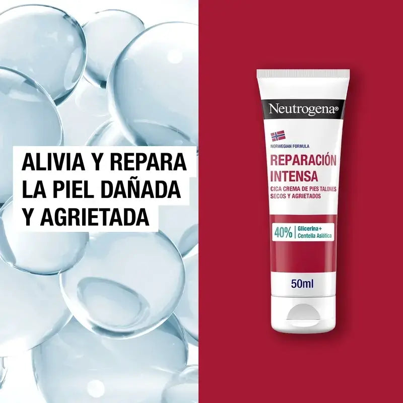 Neutrogena Intensive Reparatur Cica rissige Ferse Fußcreme, 2X50 Ml