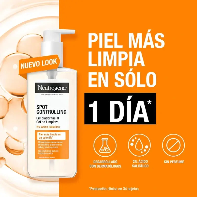 Neutrogena Spot Controlling Gesichtsreinigungsgel, 200 ml