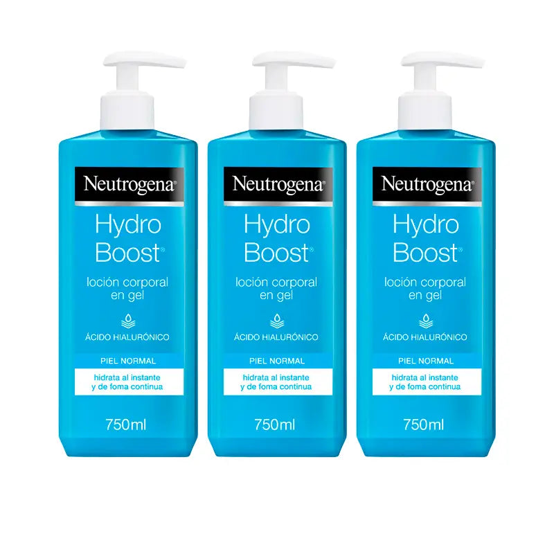 Neutrogena Triplo Hydro Boost feuchtigkeitsspendende Körperlotion Gel, 3x750 ml