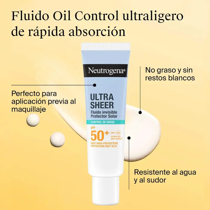Neutrogena Ultra Sheer Fluid Unsichtbare Ölkontrolle Spf50+, 50 ml