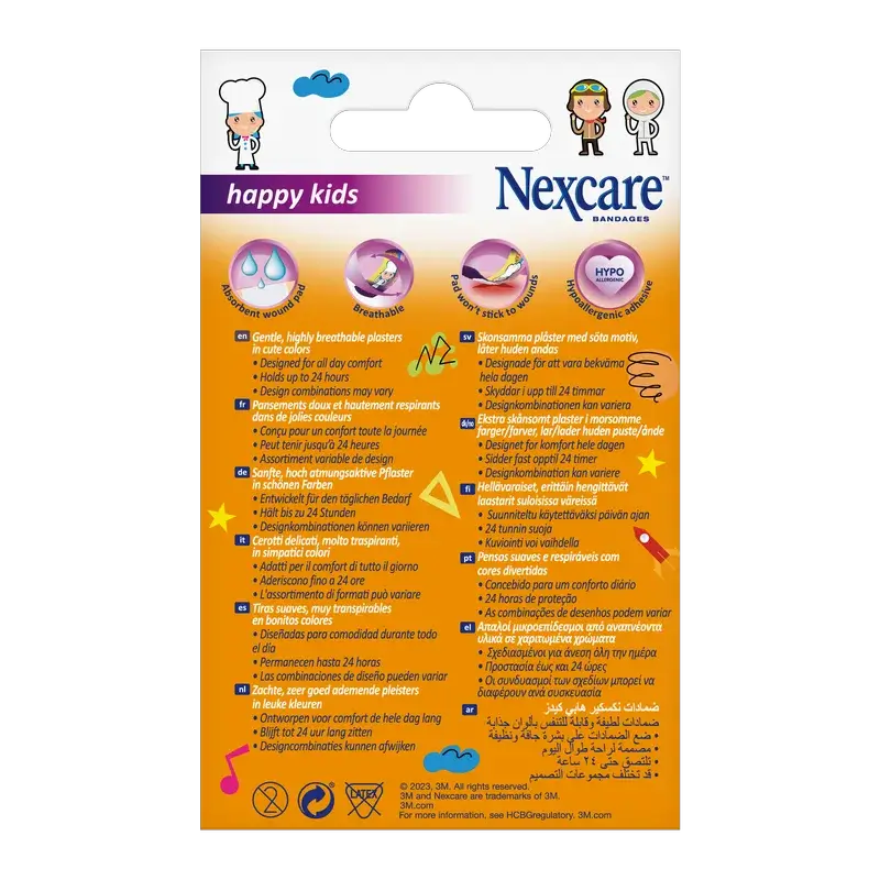 Nexcare Kids Schutzstreifen für Kinder mit verschiedenen Berufsbildern, 20 Stück