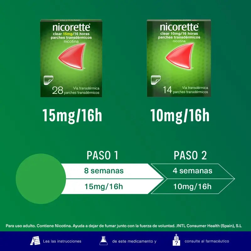 Nicorette® Clear 10mg/16 Stunden 14 Transdermale Pflaster