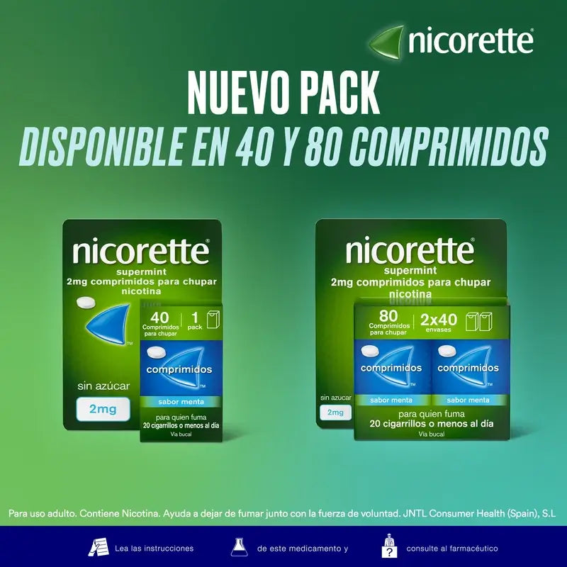 Nicorette® Supermint 2 mg, 40 Tabletten