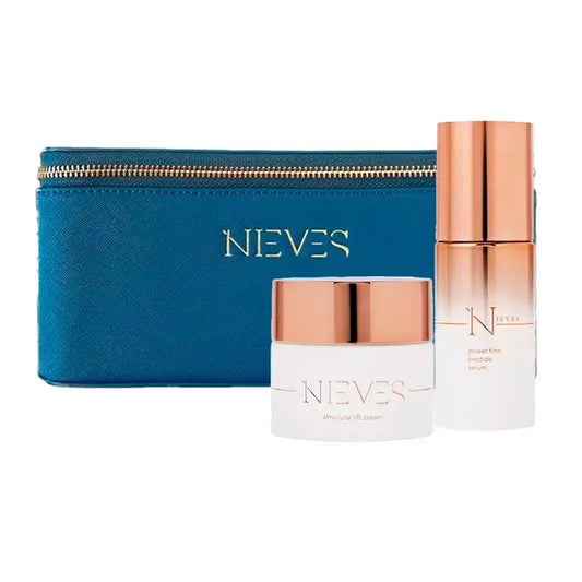 Nieves By Nieves Álvarez Pack Firming Serum Power Firm Peptide, 30 ml + Firming Facial Cream Lift Cream, 50 ml + Kulturbeutel