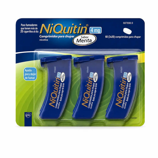 NiQuitin 4 mg Pfefferminz, 60 Lutschtabletten