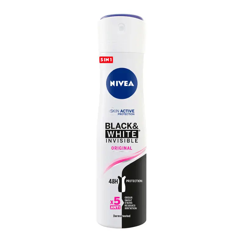 NIVEA Black & White Invisible Original Deodorant Spray, 200 ml
