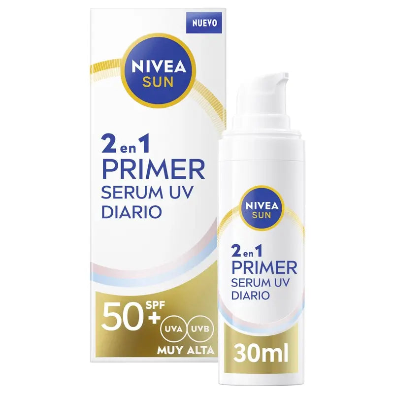 Nivea Sun 2In1 Primer Tägliches Uv Serum Gesichtsschutz Spf50+ 30Ml